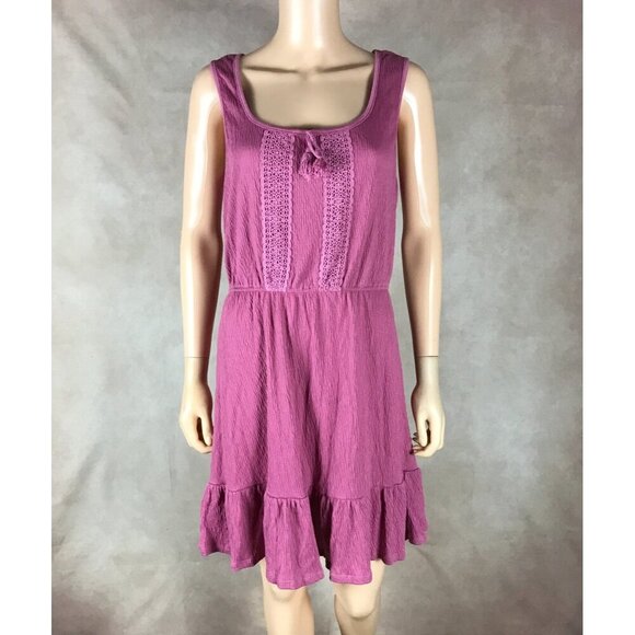 BEBOP Ruffled-Hem Rose Pink Peasant Knit Dress NWT XS - Picture 4 of 10
